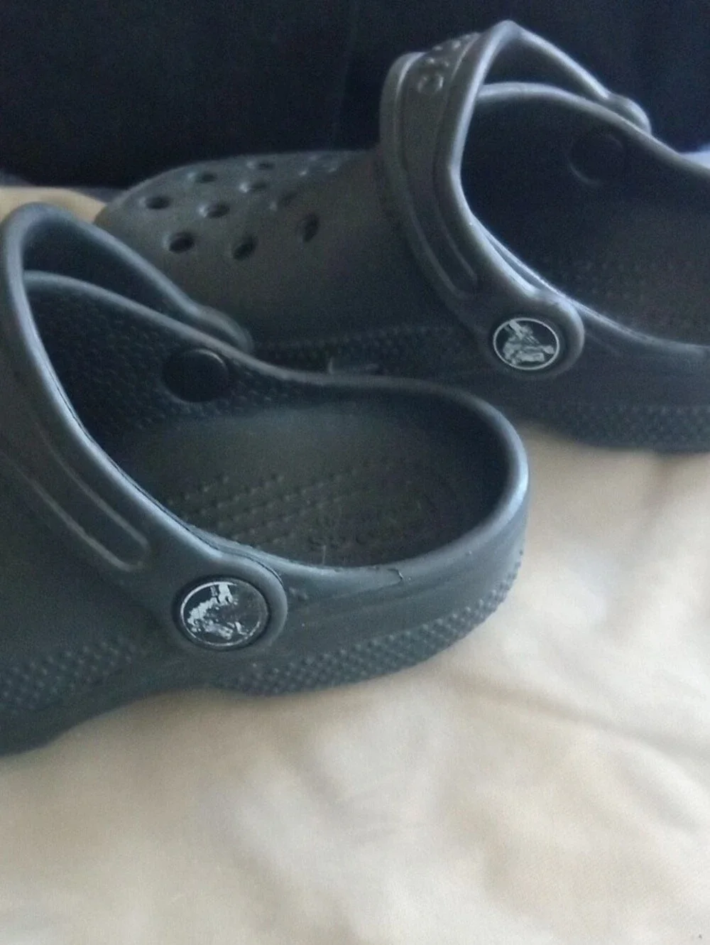 CROCS Kids Black Slip-On Clog Shoes